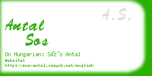 antal sos business card